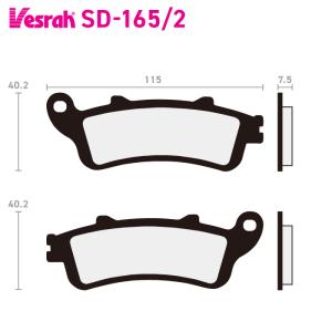 Vesrah ベスラ SD-438 レジンブレーキパッド バイク カワサキ KX80