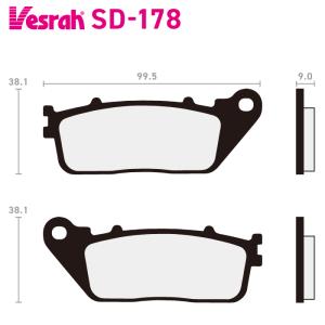 Vesrah ベスラ VD-258JL シンタードメタルパッド バイク ヤマハ