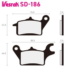 Vesrah ベスラ VD-344-3JL シンタードメタルパッド バイク スズキ