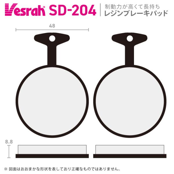 ベスラ SD-204 レジンブレーキパッド ビンテージ バイク ヤマハ RD250 RD350 RD...
