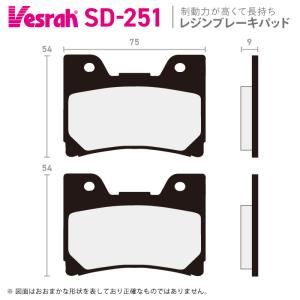 Vesrah SD-260 ブレーキパッド 4個セット Vesrah ベスラ SD-414 レジンブレーキパッド ビンテージ バイク