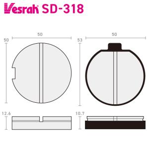 Vesrah ベスラ VD-156-2JL シンタードメタルパッド バイク ホンダ
