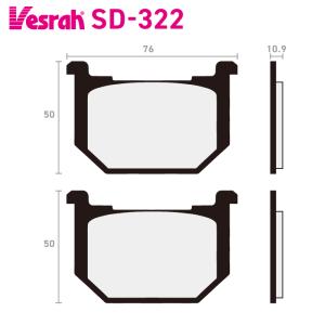 Vesrah ベスラ VD-322JL シンタードメタルビンテージパッド バイク