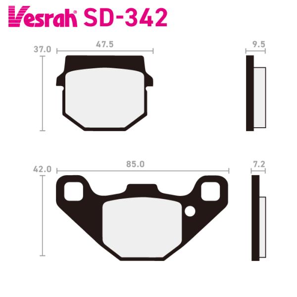 ベスラ SD-342 レジンブレーキパッド バイク アプリリア SX50 Ltd RS4 50  R...