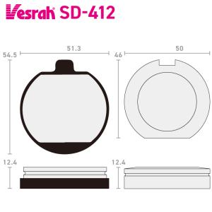 Vesrah ベスラ SD-414 レジンブレーキパッド ビンテージ バイク