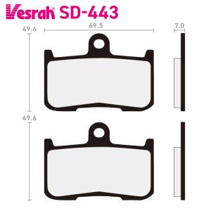 Vesrah ベスラ VD-9031RJL シンタードメタルレーシングパッド バイク