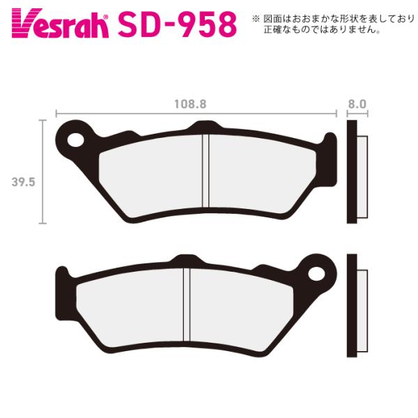 ベスラ SD-958 レジンブレーキパッド バイク BMW F850GS R1250GS K1600...