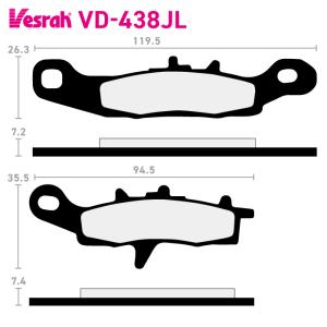 Vesrah ベスラ ZD-9031CT シンタードメタルスポーツパッド バイク
