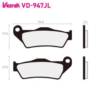 ベスラ シンタードメタルディスクパッド VD-958JLの2個 VD-958JL ブレーキパッド(シンタードメタル) 1セット Vesrah 【通販