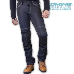 コミネ WJ-740R BLACK ライディングメッシュジーンズ CE規格パッド付 春夏モデル レギュラーフィット ストレッチタイプ メンズ レディース KOMINE 07-740