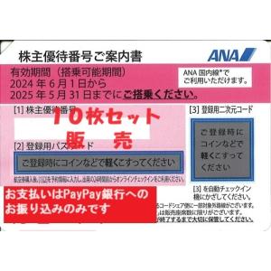 ANA（全日空）ピンク　株主優待券　番号通知可　10枚セット　有効期限2025年5月31日ご搭乗分まで