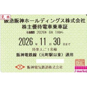 阪急阪神HD/阪神電車　株主優待乗車証定期券式　2026年11月30日まで