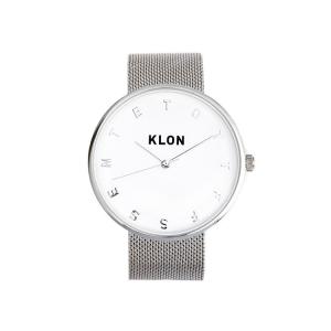 【予約販売商品】腕時計 メンズ レディース ギフト ウォッチ KLON ALPHABET TIME SILVER MESH Ver.SILVER｜jmc