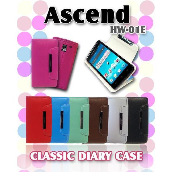 Ascend HW-01E ケース パステル手帳ケース classic アセンド/HW01E/スマホ...