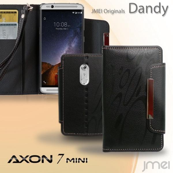 AXON7 miniケース レザー 手帳型ケース Dandy 手帳 スマホケース 全機種対応 ZTE...