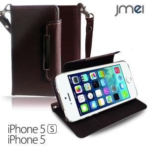 iPhone5s iPhone 5 ケース JMEI 手帳型 レザーケース Dandy ワイン(無地...