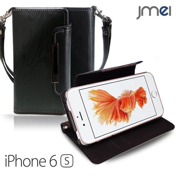 iPhone6s iPhone 6 ケース JMEI 手帳型 レザーケース Dandy ブラック(柄...