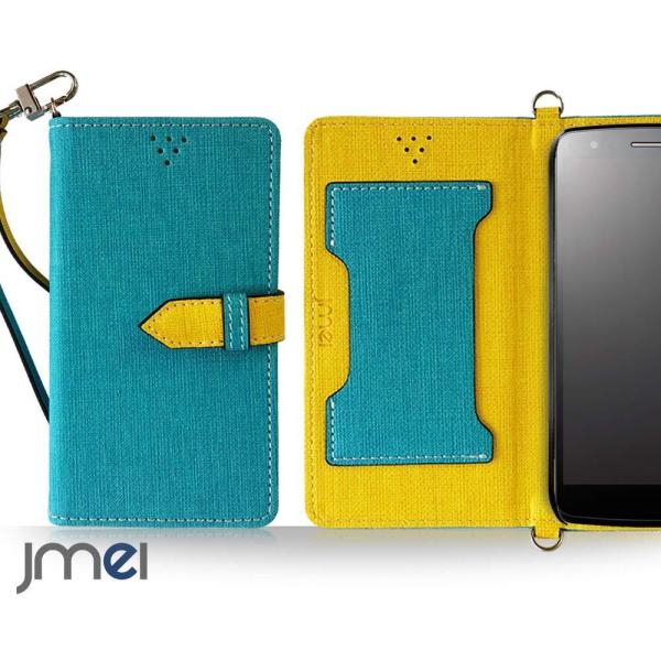 アンドロイド One X5 y!mobile(ブルー)手帳型 携帯カバー simフリー シンプル 可...