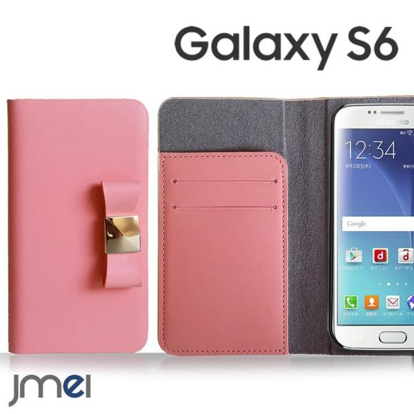 Galaxy S6 SC-05G 手帳型 本革 JMEIレザーリボンフリップケース MUSA ライト...