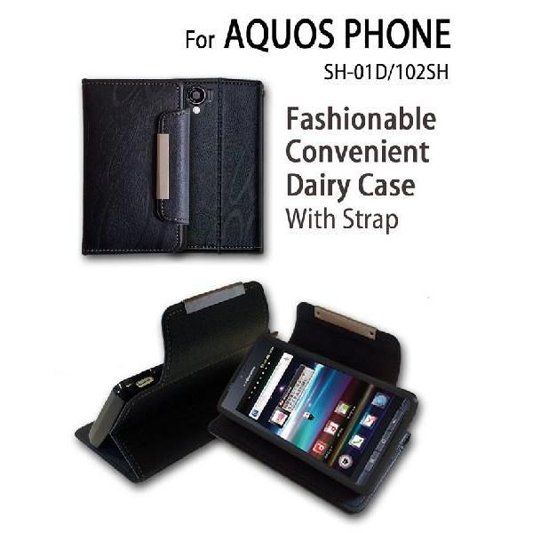 アクオスフォン カバー AQUOS PHONE ケース SH-01D 102P レザー手帳ケース D...