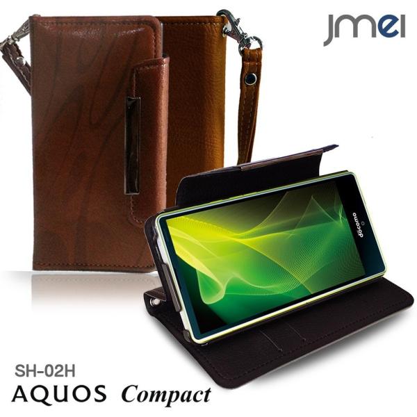 AQUOS Compact SH-02H 手帳型ケース AQUOS Compact ケース 手帳 ス...