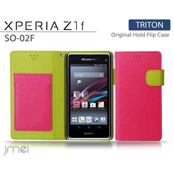 XPERIA Z1 f SO-02F ケース カバー JMEIオリジナルホールドフリップケース TR...