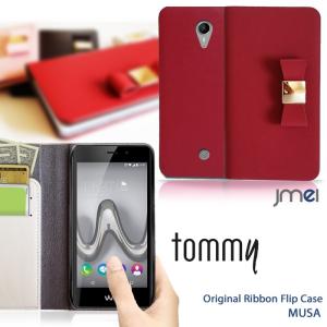 Tommy ケース 本革 リボン 手帳型ケース MUSA 手帳 スマホケース 全機種対応 Wiko トミー simフリー カバー｜jmei