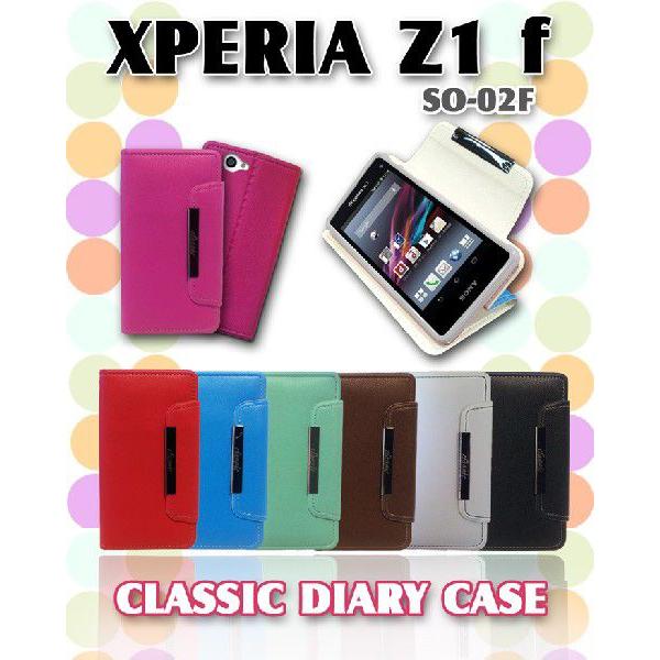 XPERIA Z1 f SO-02F ケース エクスペリア エフ パステル手帳ケース classic...