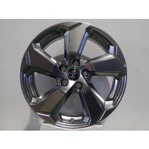 中古 アルミホイール 4本セット 1870+35-5H114.3 トヨタ 50系 RAV4 18インチ 純正 新車外し