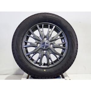 中古 155/65R13 スタッドレスタイヤホイール 4本セット ブリヂストン ブリザックVRX2 1340+45-4H100 ウェッズ ラブリオンRM01 13インチ 155/65-13｜jms-resalegarage