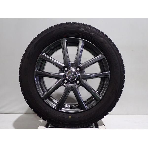 5/9〜15P15倍 中古 185/60R15 スタッドレスタイヤホイール4本セット ヨコハマ アイ...