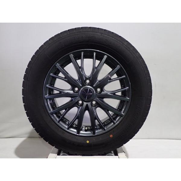 中古 195/65R15 スタッドレスタイヤホイール4本セット グッドイヤー アイスナビ7 1560...