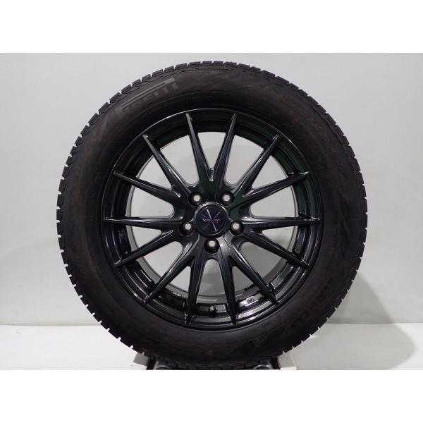 中古 215/60R17 スタッドレスタイヤホイール4本セット ピレリ アイスゼロアシンメトリコ 1...