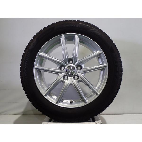 中古 215/55R17 スタッドレスタイヤ ホイール 4本セット ブリヂストン ブリザックVRX3...