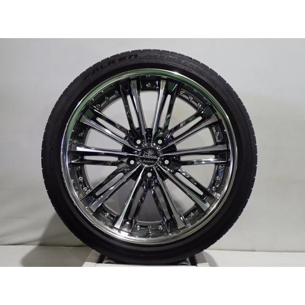 中古 225/40R19 255/35R19 サマータイヤ ホイール 4本セット ファルケン アゼニ...