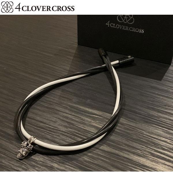 4クローバークロス 3Rクラウンスカルクリアダイヤモデル HIパワースポーツネックレス 4clove...