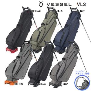 ♪【特価】【23年継続モデル】ベゼル VLS キャディバッグ 7530121 (Men's) VESSEL ブイエルエス シングルストラップ｜jngolf2010