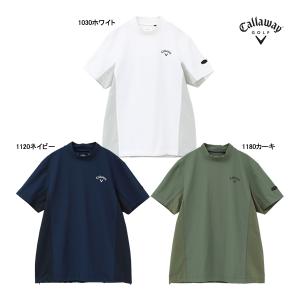 □【2024 S/S】キャロウェイ メンズ C24134107 異素材ハイブリッド半袖モックネック Callaway Callaway｜jngolf2010