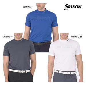 □【2024 S/S】スリクソン メンズ ロゴデザインモックネックシャツ RGMXJA02 SRIXON デサント DESCENTE｜jngolf2010