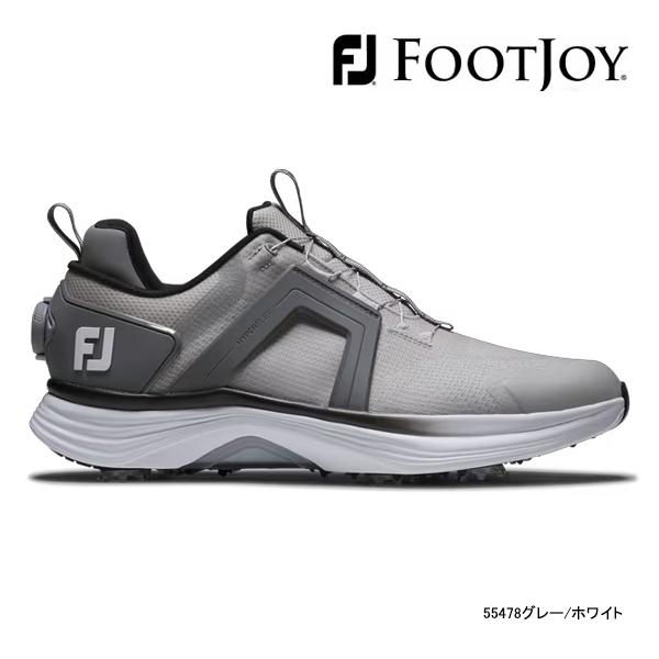新作 フットジョイ ゴルフ メンズ シューズ 55478 ハイパーフレックス ボア W グレー/ホワ...