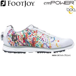 年継続モデル レディース フットジョイ ゴルフシューズ エンパワー エンパワー スポーツ ボア Ladys ゴルフシューズ ホワイト プリント 横幅 ウィズ W Footjoy Empower Foo Japan Net Golf ヤフー店