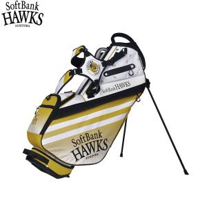 【24年継続モデル】レザックス 福岡ソフトバンクホークス 9.5型スタンドバッグ SBCB-1446 Hawks LEZAX｜jngolf2010