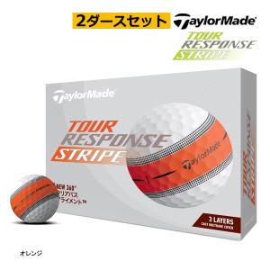 【2ダース(24球)セット】【24年モデル】テーラーメイド ゴルフボール ツアーレスポンス ストライプ TOUR RESPONSE STRIPE TaylorMade｜jngolf2010