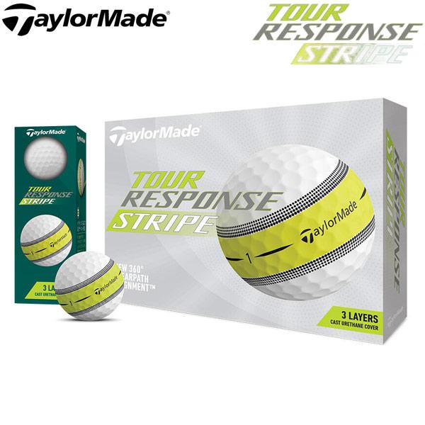 【大特価】テーラーメイド ゴルフボール ツアーレスポンス ストライプ ホワイト 1ダース(12球) ...