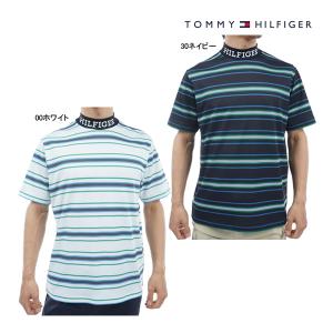 ♪□【2024 S/S】トミーヒルフィガー ゴルフ THMA406 メンズ マルチボーダー 半袖モックネックシャツ TOMMY HILFIGER GOLF｜jngolf2010