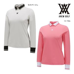 ♪【24年モデル】アニューゴルフ AGESWTS02 ウィメンズカフスポイントロングTシャツ ANEW GOLF WOMEN CUFFS POINT LONG T-SHIRT｜jngolf2010