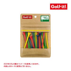 □【24年継続モデル】ライト ゴルフ シェルパック ウッドティー 70 ミックスカラー T-570 LITE Golf it! ゴルフイット！｜jngolf2010