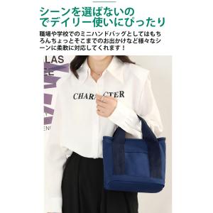 ハンドバッグ ミニトートバッグ キャンバス ズ...の詳細画像3