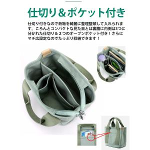 ハンドバッグ ミニトートバッグ キャンバス ズ...の詳細画像5