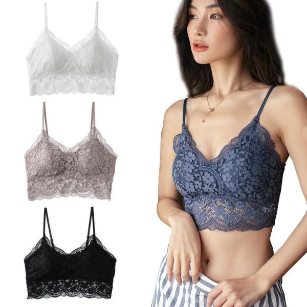 セール 総レース ブラトップ フラワーレース チューブトップ 美背中 ブラジャー ノンワイヤー カッ...